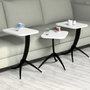Hanah Home Pion - Juego de mesas nido de 3 piezas Blanco
